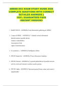 AMEDD DCC EXAM STUDY GUIDE 2026  COMPLETE QUESTIONS WITH CORRECT  DETAILED ANSWERS &vert;&vert;  100&percnt; GUARANTEED PASS  <RECENT VERSION> 