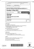 2025 Paper 1 IGCSE Edexcel Biology