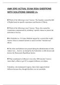 AMH 2010 ACTUAL EXAM SCRIPT 2026 QUESTIONS WITH SOLUTIONS