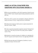 AMMO 64 ACTUAL EXAM PAPER 2026 QUESTIONS WITH SOLUTIONS GRADED A&plus;