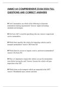 AMMO 64 COMPREHENSIVE EXAM 2026 FULL QUESTIONS AND CORRECT ANSWERS