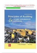 TEST BANK FOR Principles of Auditing and Other Assurance Services &ndash; 22nd Edition by Ray Whittington and Kurt Pany