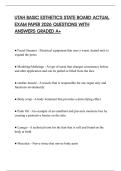 UTAH BASIC ESTHETICS STATE BOARD ACTUAL EXAM PAPER 2026 QUESTIONS WITH ANSWERS GRADED A&plus;