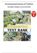 Test Bank &vert; Environmental Science 16th Edition Enger &vert; All Chapters 1-20 &vert; Newest Edition