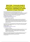 WGU C228 &ndash; Community Health & Population-Focused Nursing Final Assessment &vert; 2025&sol;2026 Full Verified Questions & Expert Rationales