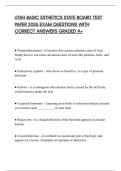 UTAH STATE BOARD MASTER ESTHETICIAN EXAM Q&A 2026 STUDY GUIDE QUESTIONS WITH SOLUTIONS GRADED A&plus;