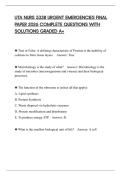 UTA NURS 5338 URGENT EMERGENCIES FINAL PAPER 2026 COMPLETE QUESTIONS WITH SOLUTIONS GRADED A&plus;