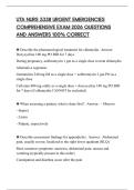 UTA NURS 5338 URGENT EMERGENCIES COMPREHENSIVE EXAM 2026 QUESTIONS AND ANSWERS 100&percnt; CORRECT