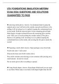 UTA FOUNDATIONS SIMULATION MIDTERM EXAM 2026 QUESTIONS AND SOLUTIONS GUARANTEED TO PASS