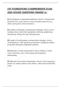 UTA FOUNDATIONS COMPREHENSIVE EXAM 2026 SOLVED QUESTIONS GRADED A&plus;