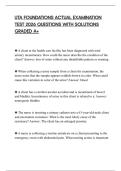 UTA FOUNDATIONS ACTUAL EXAMINATION TEST 2026 QUESTIONS WITH SOLUTIONS GRADED A&plus;