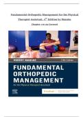 Test Bank &vert; Fundamental Orthopedic Management for PTA 5th Edition Manske &vert; Chapters 1&ndash;29 &vert; by Robert &vert; Verified A&plus;