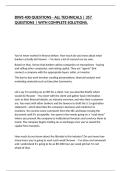 BIWS 400 QUESTIONS - ALL TECHNICALS &vert; 357 QUESTIONS &vert; WITH COMPLETE SOLUTIONS&period;