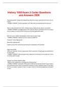 History 1020 Exam 2 Carter Questions and Answers 2026