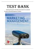 Test Bank for Marketing Management 4th Edition &ndash; Mark Johnston & Greg Marshall &vert; Complete Chapters
