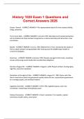 History 1020 Exam 1 Questions and Correct Answers 2026&period;