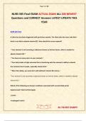 NURS 505 FINAL & MIDTERM EXAM