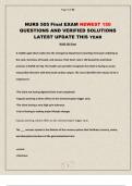 NURS 505 Final EXAM NEWEST 150 QUESTIONS AND VERIFIED SOLUTIONS LATEST UPDATE THIS YEAR