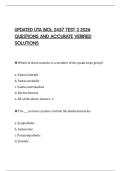 UPDATED UTA BIOL 2457 TEST 3 2026 QUESTIONS AND ACCURATE VERIFIED SOLUTIONS