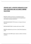 UPDATED UNIT 3 AVIATION ORDNANCE EXAM 2026 QUESTIONS AND ACCURATE VERIFIED SOLUTIONS
