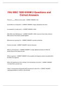 FAU BSC 1005 EXAM 2 Questions and Correct Answers
