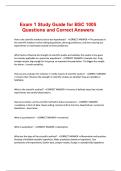 Exam 1 Study Guide for BSC 1005 Questions and Correct Answers&period;