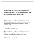 UPDATED NYSTCE 221 0001 LITERACY AND LANGUAGE ARTS TEST 2026 QUESTIONS AND ACCURATE VERIFIED SOLUTIONS