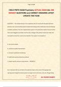 CHILD PRITE EXAM Psychiatry ACTUAL EXAM