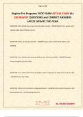 Virginia Fire Programs EVOC EXAM ACTUAL EXAM ALL 100 NEWEST QUESTIONS and CORRECT ANSWERS LATEST UPDATE THIS YEAR