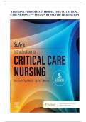 Elaborated Test Bank&colon; Introduction to Critical Care Nursing&comma; 9th Edition &lpar;Sole&comma; Makic&comma; & Morata&rpar;