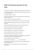 NAS 2 Final Exam &lpar;practice for the test&rpar; NEWEST 2026&sol;2027 ACTUAL EXAM COMPLETE QUESTIONS AND CORRECT DETAILED ANSWERS &lpar;VERIFIED ANSWERS&rpar; &vert;ALREADY GRADED A&plus;&vert;&vert;BRAND NEW&excl;&excl;