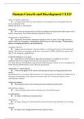 Human Growth and Development CLEP
