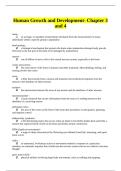 Human Growth and Development- Chapter 3 and 4