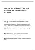 UPDATED CNSL 503 MODULE 1 TEST 2026 QUESTIONS AND ACCURATE VERIFIED SOLUTIONS