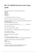 Bio 141 &lpar;NAS2&rpar; Entrance exam study guide NEWEST 2026&sol;2027 ACTUAL EXAM COMPLETE QUESTIONS AND CORRECT DETAILED ANSWERS &lpar;VERIFIED ANSWERS&rpar; &vert;ALREADY GRADED A&plus;&vert;&vert;BRAND NEW&excl;&excl;