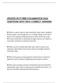 UPDATED NCTI FIBER II EXAMINATION 2026 QUESTIONS WITH 100&percnt; CORRECT ANSWERS