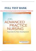 Advanced Practice Nursing&colon; Essentials for Role Development &lpar;5th Edition&rpar; Joel Test Bank
