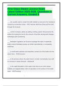 First Class Steam License Exam Latest Edition 2025-2026&period; Questions & Correct Answers&period; Graded A