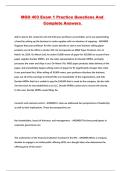 MGO 403 Exam 1 Practice Questions And Complete Answers 