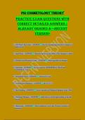 PSI Cosmetology Theory PRACTICE EXAM QUESTIONS WITH CORRECT DETAILED ANSWERS &vert; ALREADY GRADED A&plus;<recent version>