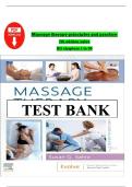 Massage Therapy&colon; Principles and Practice &lpar;7th Edition&rpar; TESTBANK