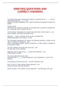 SWM DEQ QUESTIONS AND CORRECT ANSWERS