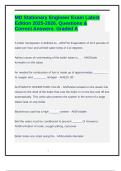 MD Stationary Engineer Exam Latest Edition 2025-2026&period; Questions & Correct Answers&period; Graded A