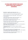 VA DEQ SWM INSPECTOR EXAM QUESTIONS AND CORRECT ANSWERS