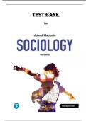 Test Bank for Sociology 18th Edition by John J&period; Macionis&period; All Chapters&period; PDF 2025