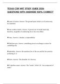 TEXAS CSR WKT STUDY GUIDE 2026 QUESTIONS WITH ANSWERS 100&percnt; CORRECT