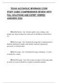 TEXAS ALCOHOLIC BEVERAGE CODE STUDY GUIDE COMPREHENSIVE REVIEW WITH FULL SOLUTIONS AND EXPERT VERIFIED ANSWERS 2026