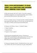 TEXAS CODE ENFORCEMENT CE EXAM SCRIPT 2026 QUESTIONS AND ANSWERS FULLY VERIFIED STUDY GUIDE