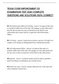 TEXAS CODE ENFORCEMENT CE EXAMINATION TEST 2026 COMPLETE QUESTIONS AND SOLUTIONS 100&percnt; CORRECT