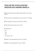 TEXAS CSR WKT ACTUAL EXAM 2026 QUESTIONS WITH ANSWERS GRADED A&plus;